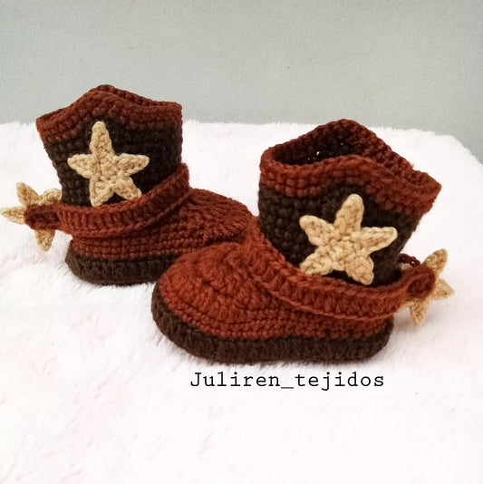 Botas de vaquero tejidas